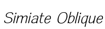Simiate Oblique Font Image