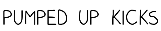 Pumped Up Kicks Font Image