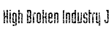 High Broken Industry J Font Image