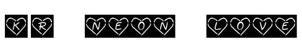 KR Neon Love Font Image