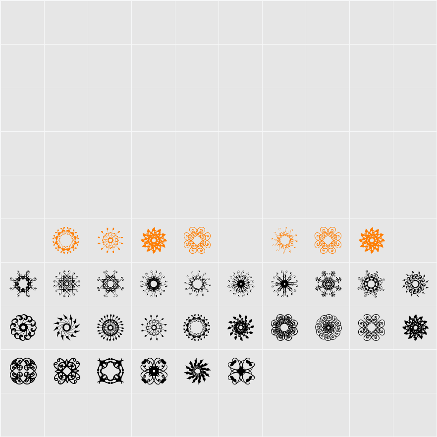 Rosette110621 Character Map