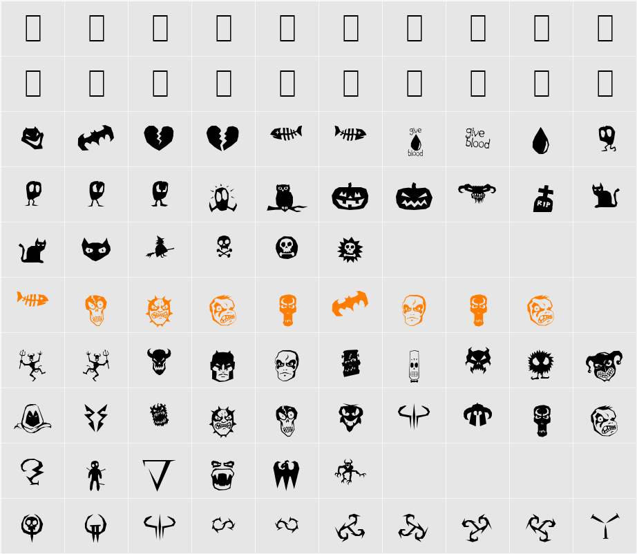 ILL oCtoBer 98 Character Map