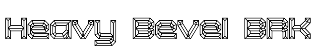 Heavy Bevel BRK Font Image