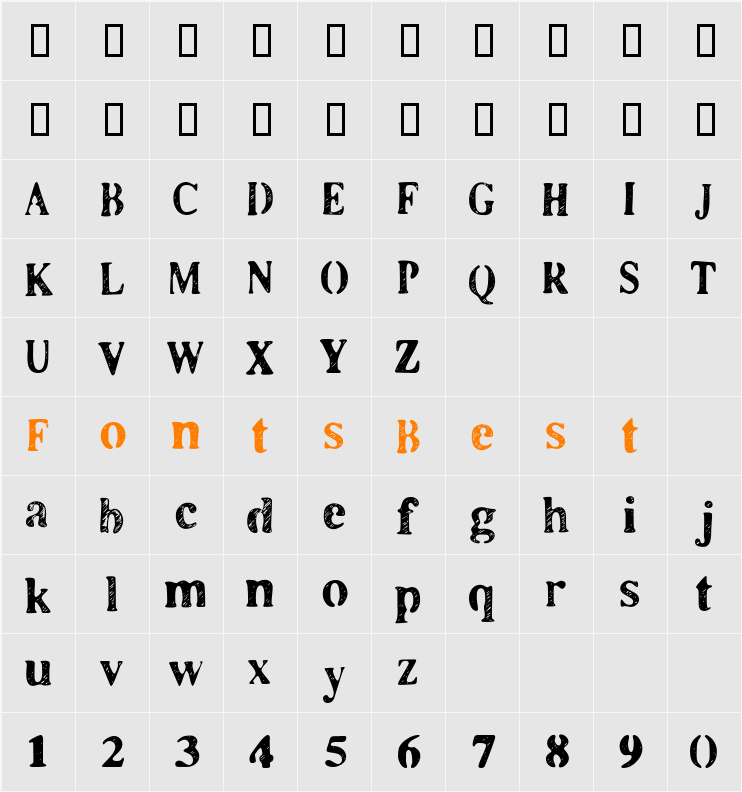 LLCooper Character Map