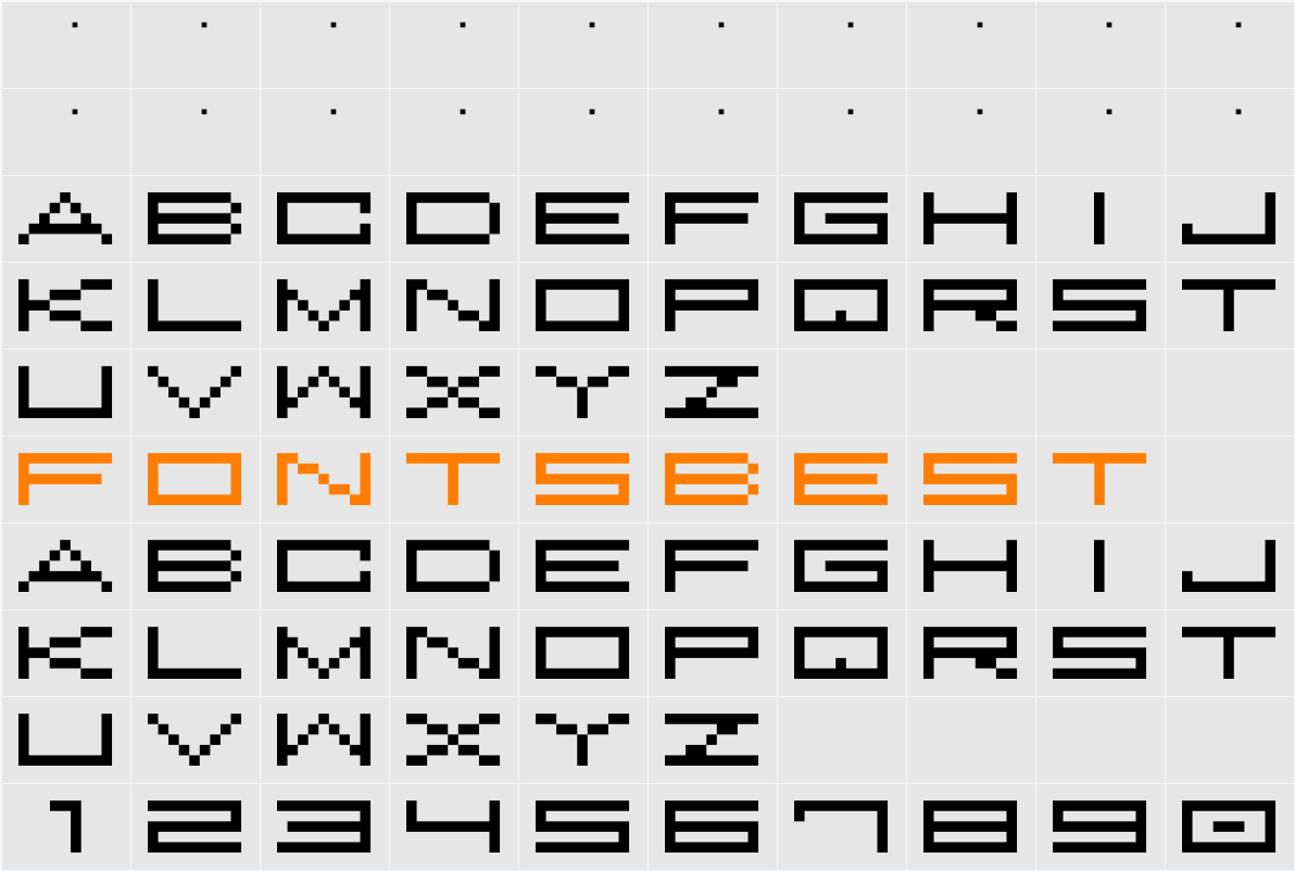 M37_FEEL THE BIT Character Map