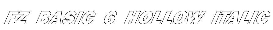 FZ BASIC 6 HOLLOW ITALIC