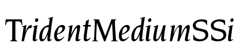TridentMediumSSi Font Image