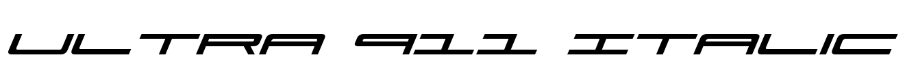 Ultra 911 Italic Font Image