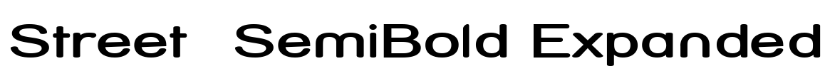 Street  SemiBold Expanded Font Image