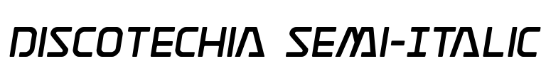Discotechia Semi-Italic Font Image