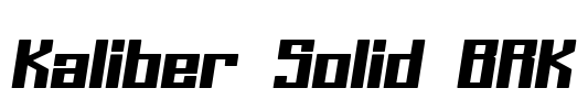 Kaliber Solid BRK Font Image
