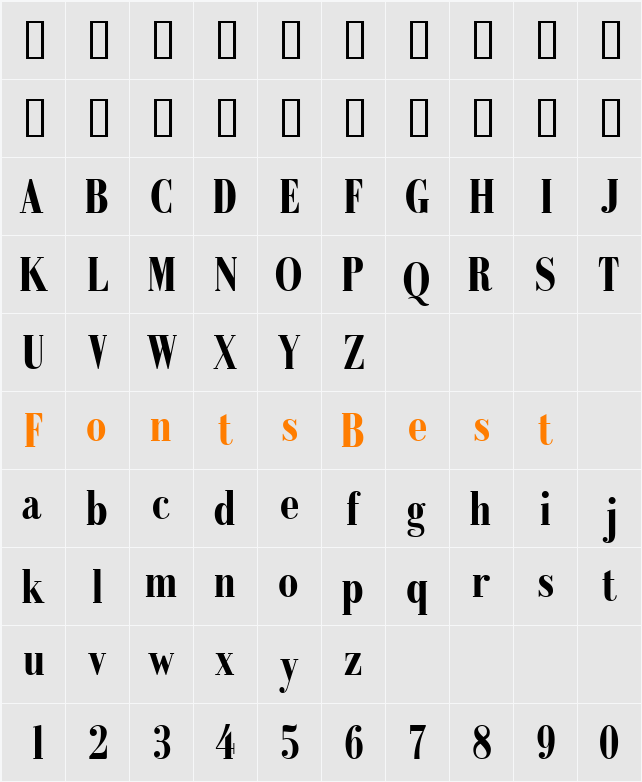 RecitalSSK Character Map