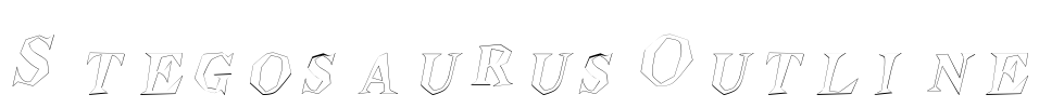 StegosaurusOutline Font Image