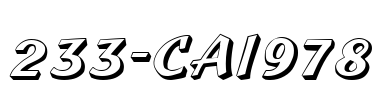 233-CAI978 Font Image
