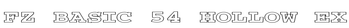 FZ BASIC 54 HOLLOW EX Font Image