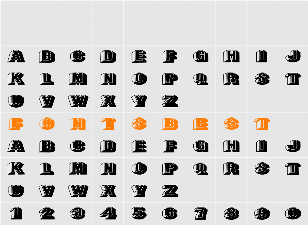 LeeCaps Ex Character Map