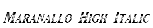 Maranallo High Italic Font Image