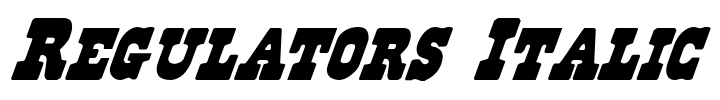 Regulators Italic Font Image