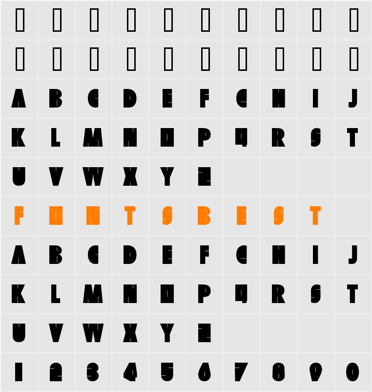 Skuer Character Map