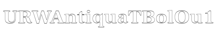 URWAntiquaTBolOu1 Font Image