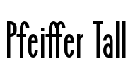 Pfeiffer Tall Font Image