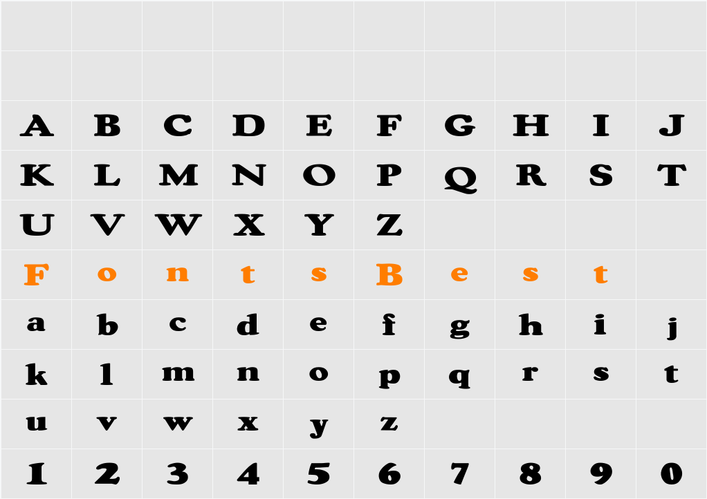 RSOswaldGrey Ex Character Map