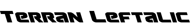 Terran Leftalic Font Image