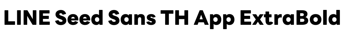 LINE Seed Sans TH App ExtraBold Font Image