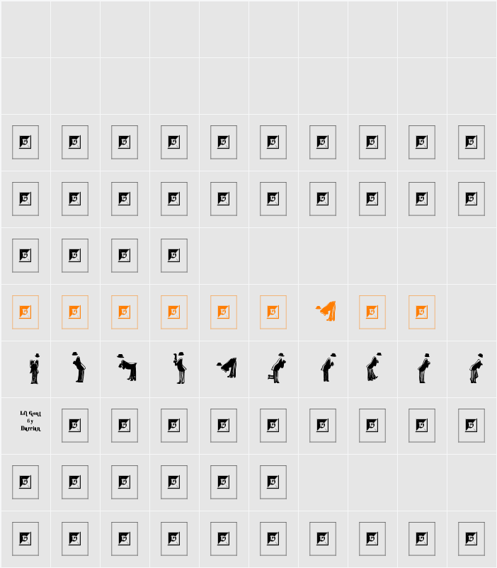 Lil Gent Character Map