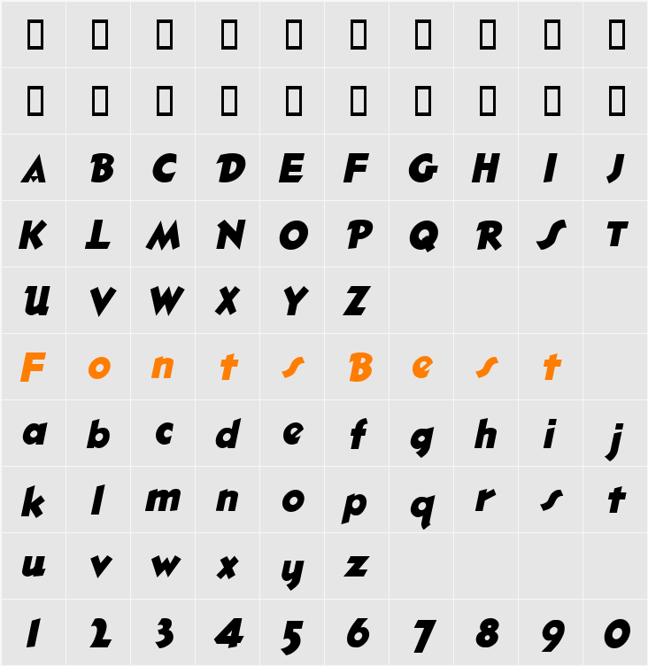 Ole Character Map