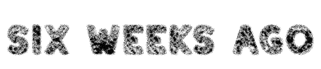 Six weeks ago Font Image