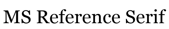 MS Reference Serif