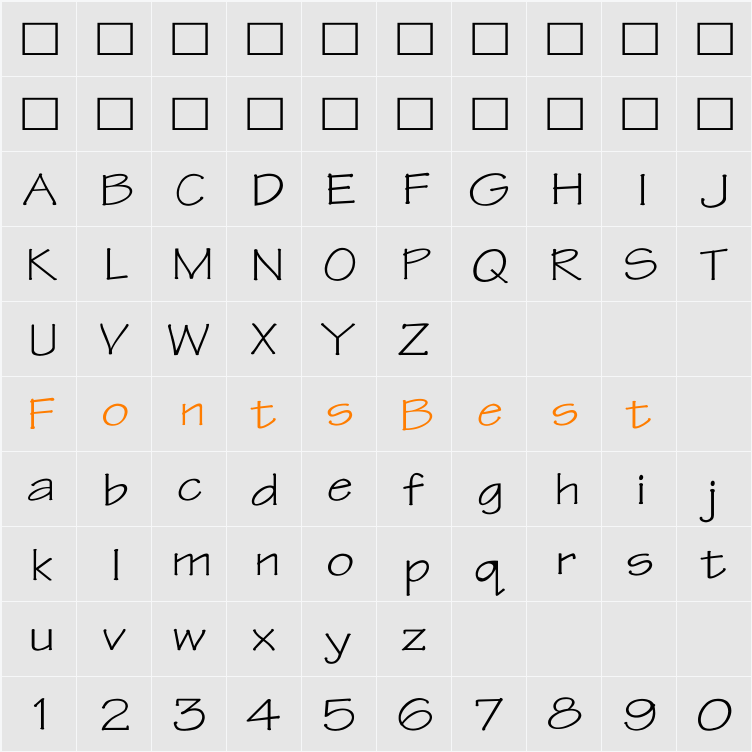 Tekton Wd Character Map