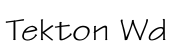 Tekton Wd Font Image