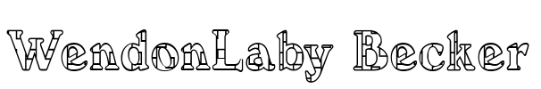 WendonLaby Becker Font Image