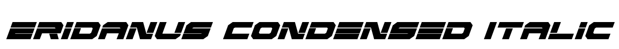 Eridanus Condensed Italic Font Image