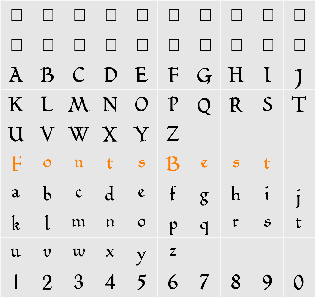 Romeodn Character Map