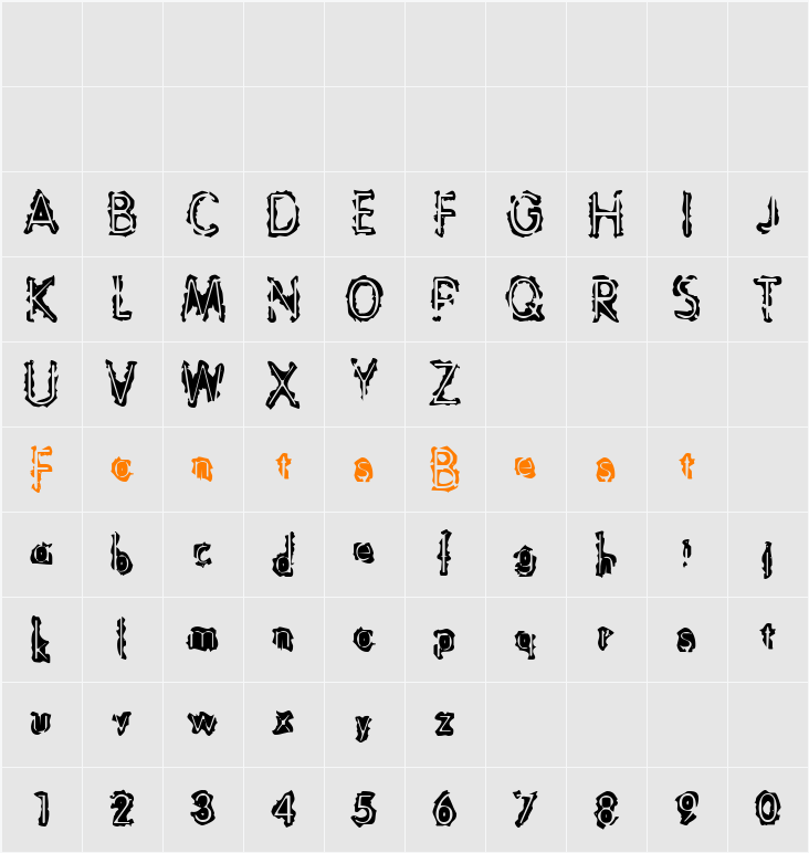 Evil Cow Character Map