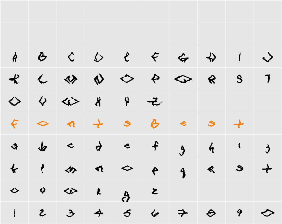 VTC SeeJoBreak Character Map