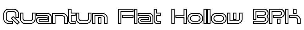 Quantum Flat Hollow BRK Font Image