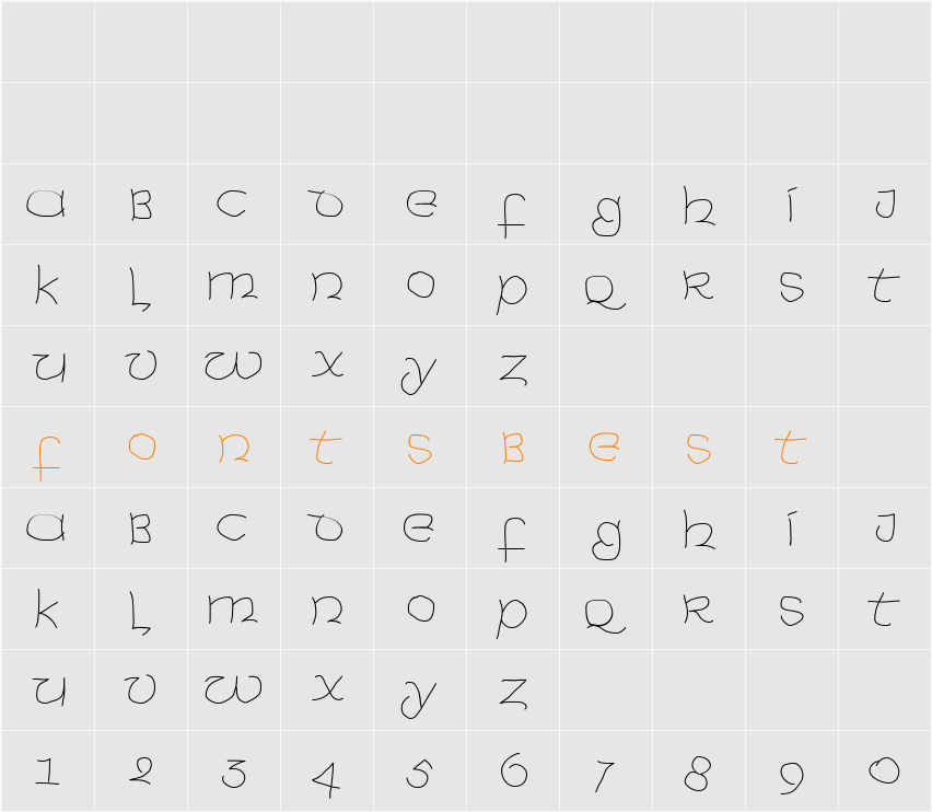 UncialeXpress-Light Character Map