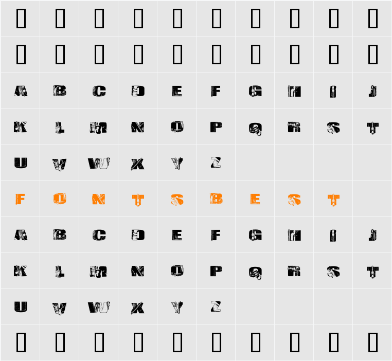 Leather Character Map