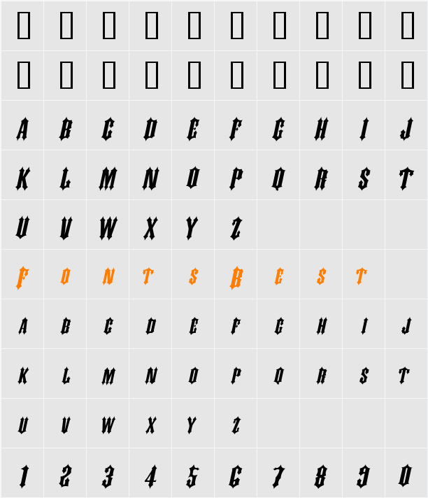 SlayerExtended Character Map
