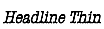 Headline Thin Font Image
