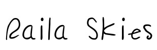 Raila Skies Font Image