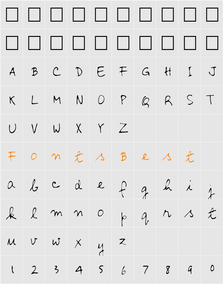 LEHN137 Character Map