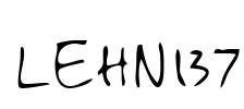 LEHN137 Font Image