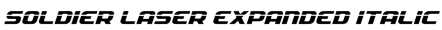 Soldier Laser Expanded Italic Font Image