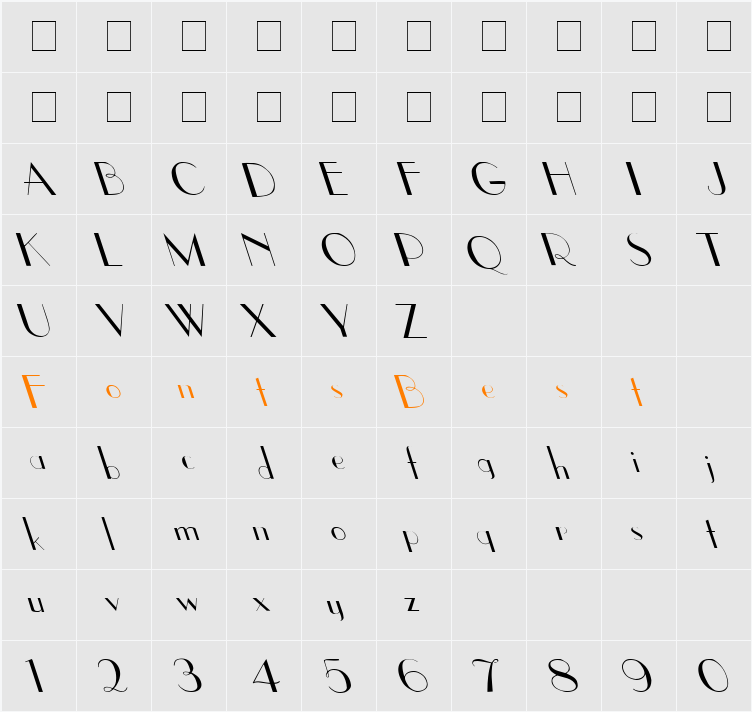 Upp Ea Leftys Character Map