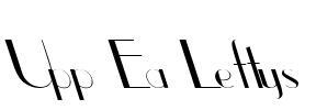 Upp Ea Leftys Font Image